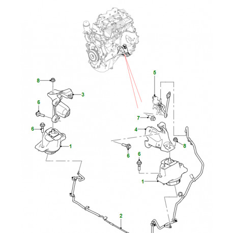 Jaguar montage de moteur F-Pace (T4A2336)