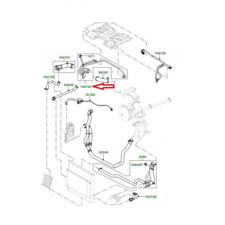 Land rover Durite chauffage (LR017359)