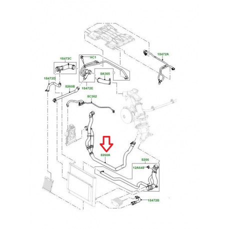 Land rover Durite de refroidissement (LR011480)