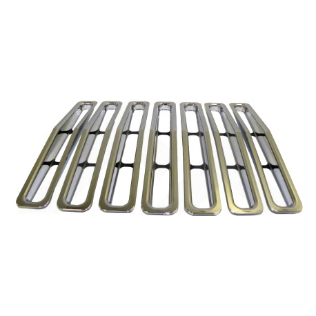 Crown inserts grille calandre plastique chrome Wrangler YJ (0J0XW)