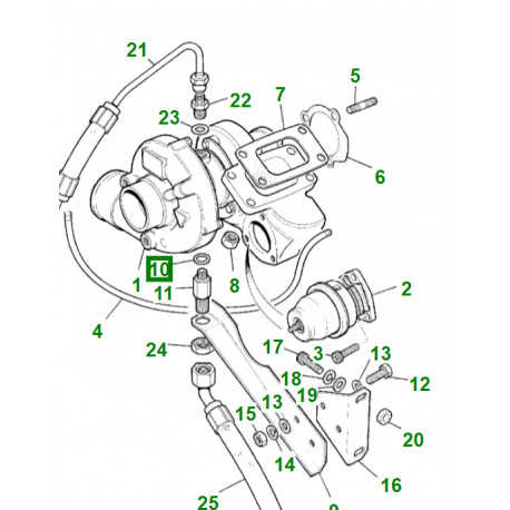 Allmakes 4x4 rondelle de joint turbo (RTC5016)