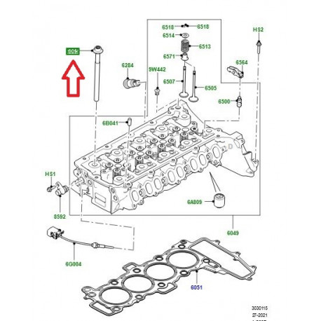 Land rover vis a tete hexagonale (LR073643)