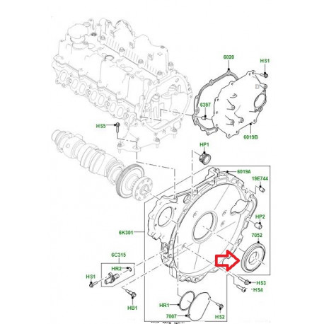 Land rover Joint spy arriere vilebrequin (LR084639)