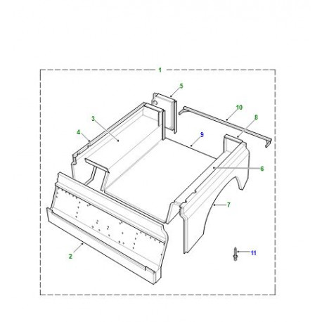 Land rover panneau lateral ar (AQA710520)