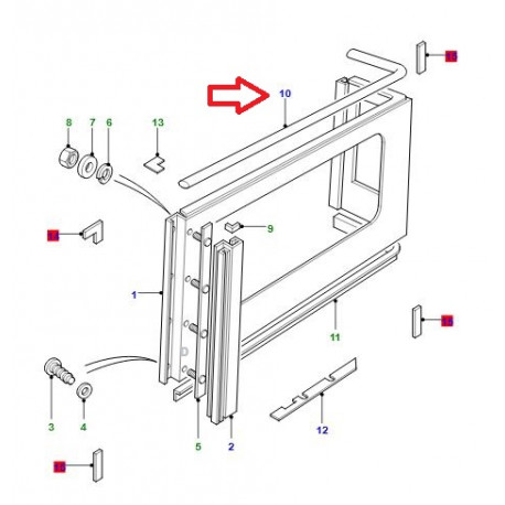 Land rover Joint toit droit DEFENDER (LR053838)