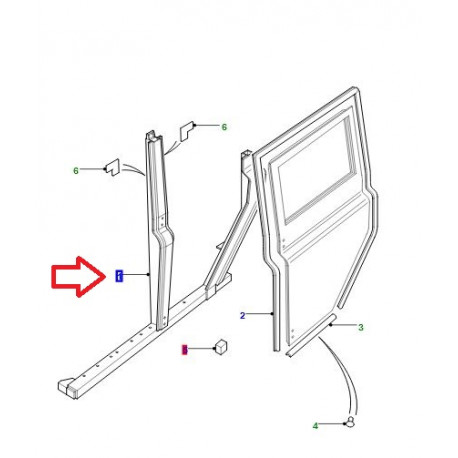 Land rover Montant droit DEFENDER 110-130 (AMC710220)