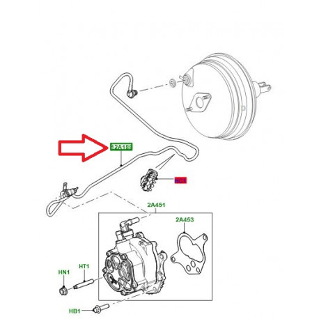 Land rover tuyau flexible a depression (LR018330)