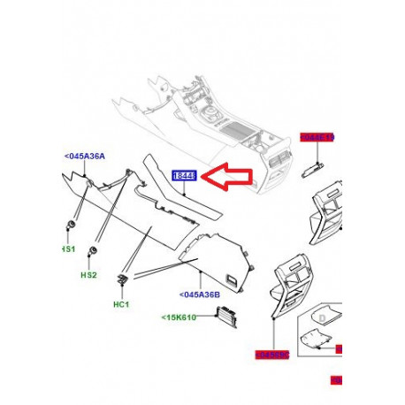 Land rover panneau  laterale droit console plancher  EVOQUE (LR108242)