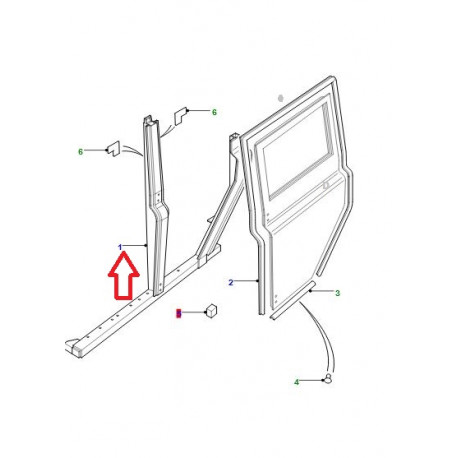 Land rover Montant gauche  DEFENDER 110-130 (AMC710230)