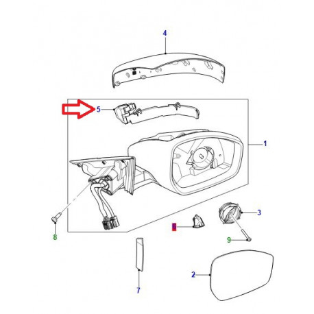 Jaguar Clignotant retroviseur gauche E PACE (T4A17336)