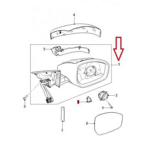 Jaguar Retroviseur gauche E PACE (J9C8363)