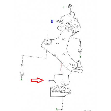 Jaguar Carter triangle avant droit E PACE (J9C3084)