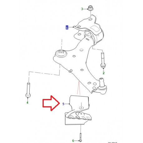 Jaguar Carter triangle avant gauche E PACE (J9C3085)