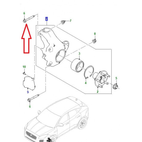 Jaguar vis a tete hexagonale M12 X 90mm (J9C1817)