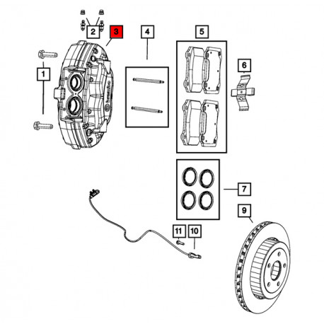 Mopar cylindre Grand Cherokee WH (68002194AA)