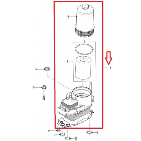 Jaguar Radiateur de efroidissement huile XF X250 et XJ X351 (JDE8715)