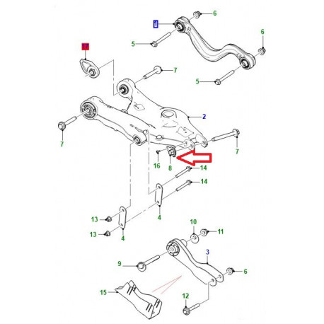 Jaguar Ecrou triangle inferieur F-Pace,  XE (T2H3176)