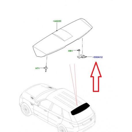 Land rover support gauche becquet Range Sport (LR065519)