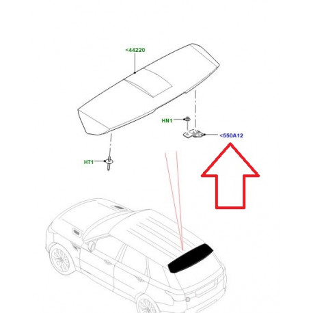 Land rover support droit becquet Range Sport (LR065518)