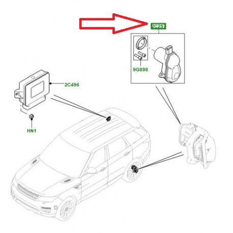 Land rover Moteur frein stationnement arriere (LR102237)