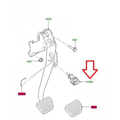 Britpart Contacteur feu stop (LR116714)