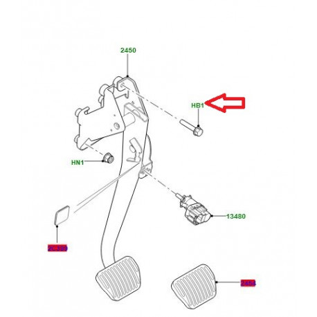 Land rover boulon Range L405,  Sport (LR037835)