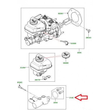 Land rover Maitre cylindre de frein (LR108103)