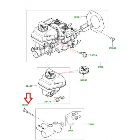 Land rover Goupille arret maitre cylindre (LR108097)