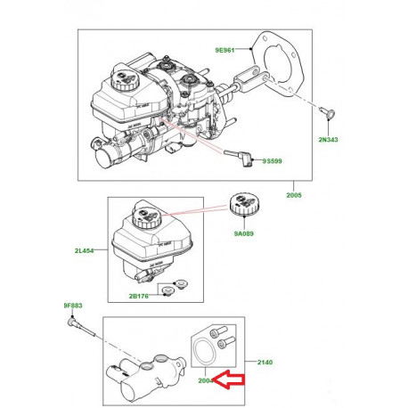 Land rover Kit reparation maitre cylindre de frein (LR108084)