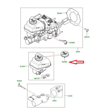 Land rover Bouchon liquide de frein (LR108108)