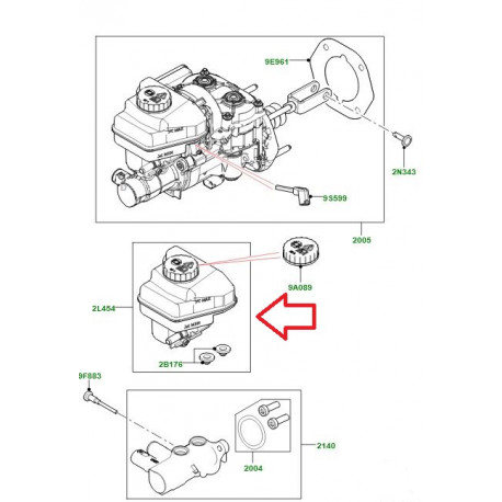 Land rover Reservoir de liquide de frein (LR108085)