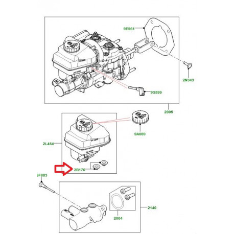 Land rover Joint bocal reservoir liquide de frein (LR108100)