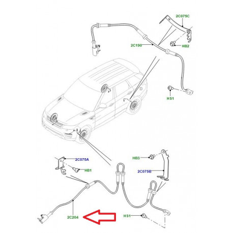 Land rover Capteur abs avant (LR081610)