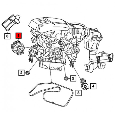 Mopar alternateur rec Commander XH (RX801250AD)