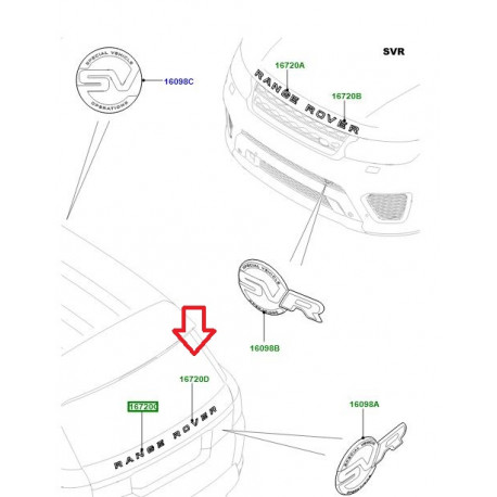 Land rover Monogramme noir brillant (LR062323)