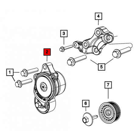 Mopar tendeur de courroie Grand Cherokee WK (68325057AA)