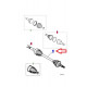 Cardan arriere droit S-Type,  XJ6 X350,  XJ6 X358,  XJ8 X308,  XJR X350,  XK,  XKR