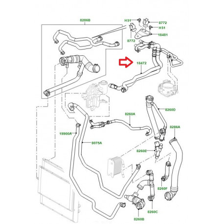 Oem Durite de chauffage (LR006147GB)