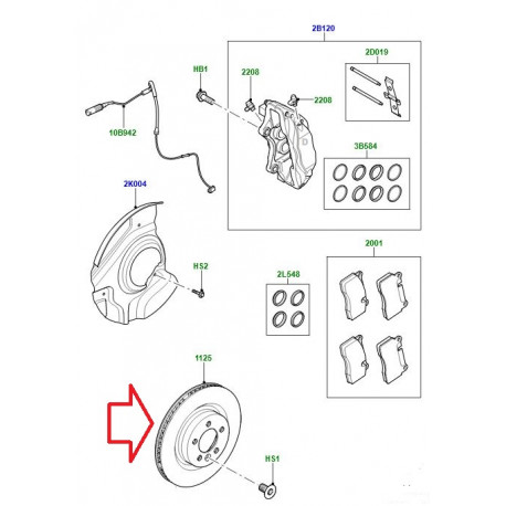 Land rover 1 disque de frein avant ventile Range L322 (LR031843)