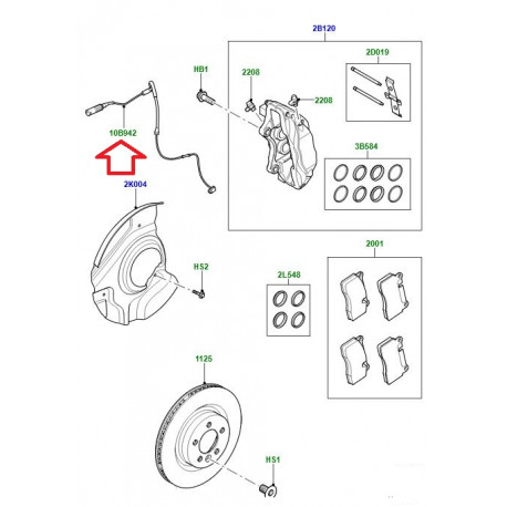 Land rover temoin usure frein avant (SEM500050)