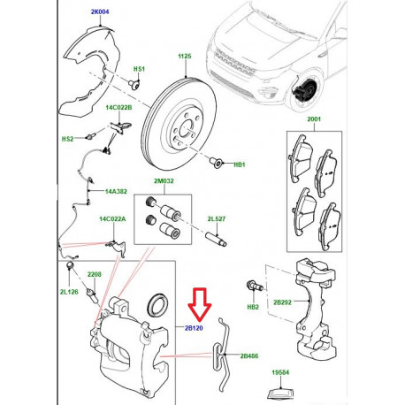 Land rover Etrier avant gauche DISCOVERY SPORT (LR061370)