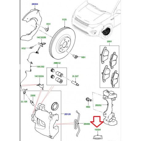 Land rover graisse etrier de frein (LR090821)