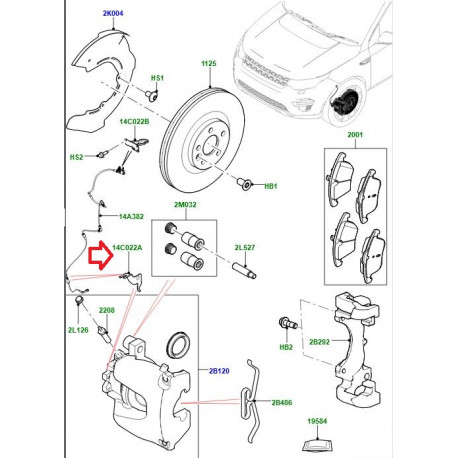 Land rover Support de capteur etrier (LR064690)