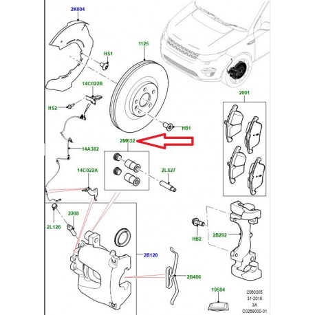 Land rover jeu de bagues (LR061376)