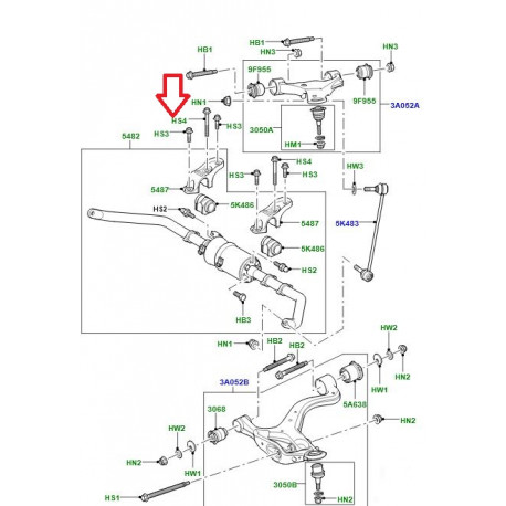 Land rover Vis M12 X 85 mm (RYP501110)