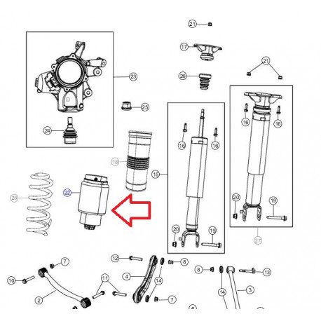 Mopar Ressort boudin amortisseur arriere (68029912AF)