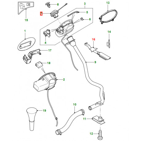 Jaguar bouchon de remplissage de carburant F-Pace,  XE,  XJ X351 (C2Z32584JAG)