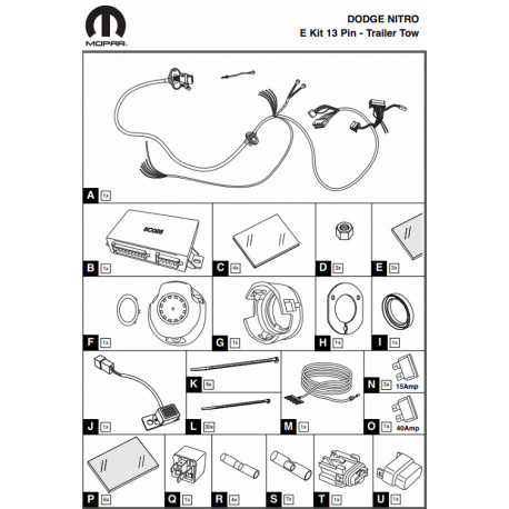 Mopar cables assemble Dodge Nitro (82211111AB)