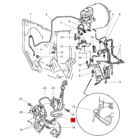 Mopar tuyau flexible avant Grand Cherokee ZJ (V1128675AA)