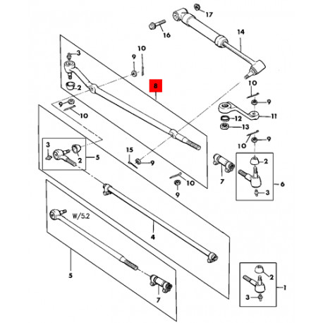 Mopar barre d'accouplement Grand Cherokee WJ,  ZJ (52005738)